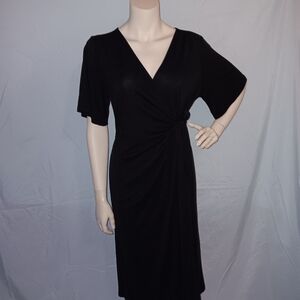 Elegant Black Wrap Dress